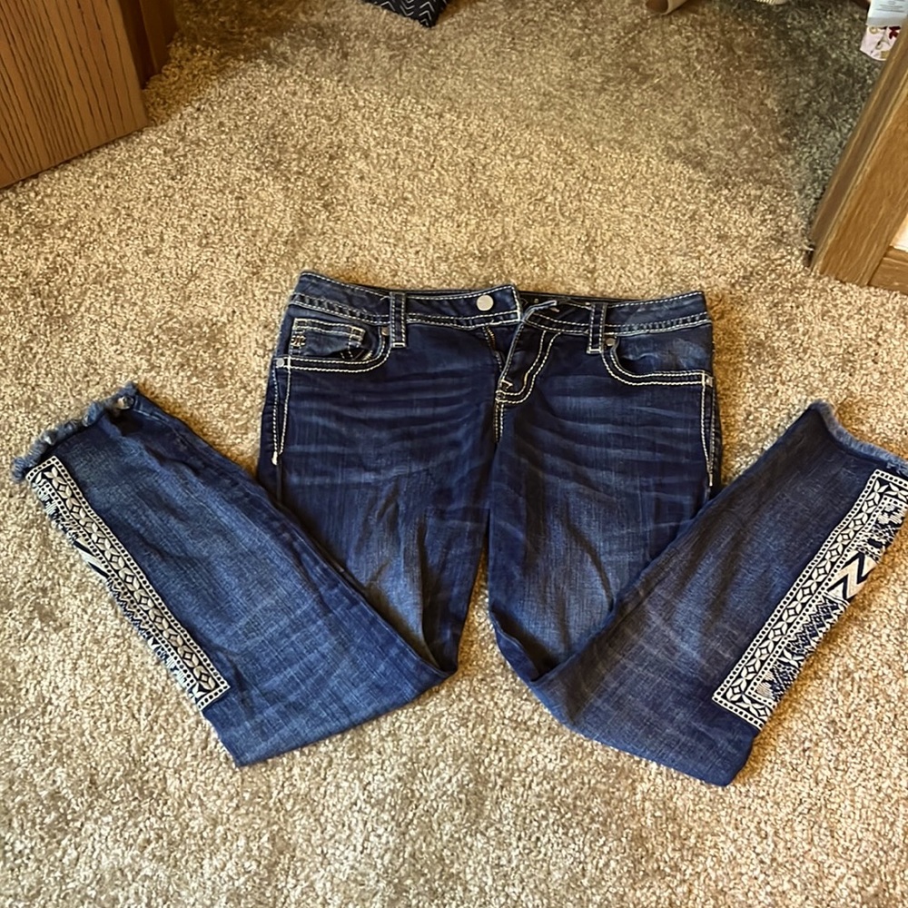 Miss Me | boho cropped skinny ankle jeans